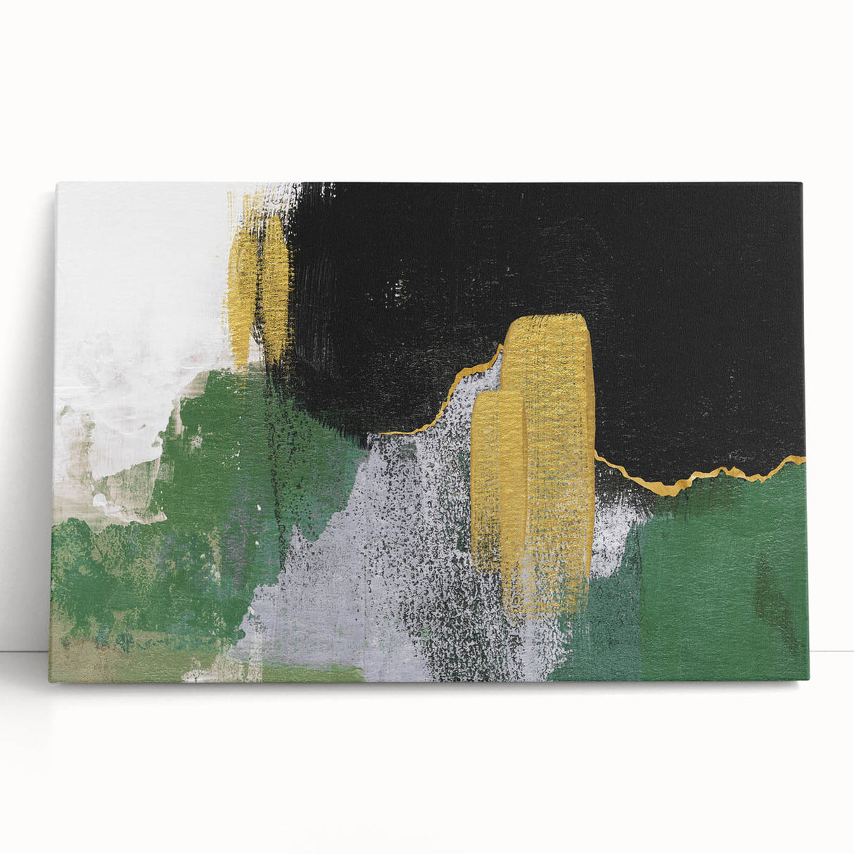 Abstract canvas wall art showcasing vibrant strokes and lines in bold colors, perfect for modern decor and artistic expression.