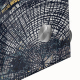 Abstract wall art featuring vibrant strokes and lines in shades of blue, orange, and yellow, designed for modern home decor enhancement.