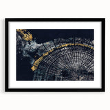 Abstract strokes and lines wall art collection in a sleek black frame, showcasing modern design with a mat for added depth, perfect for home decor.