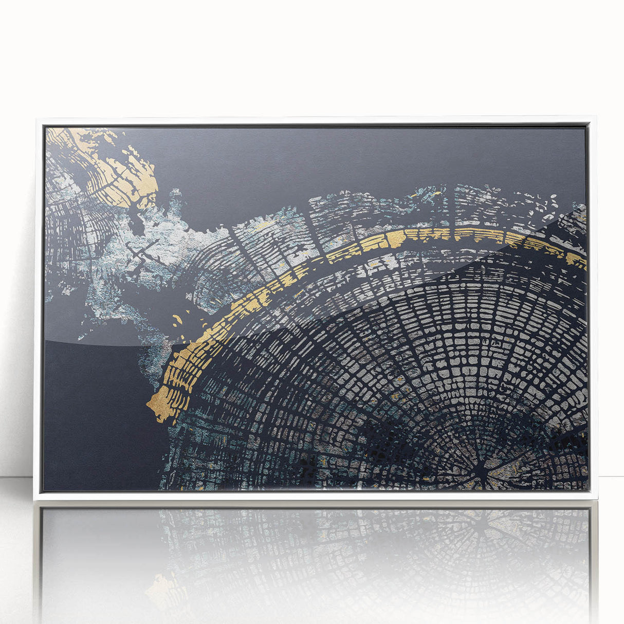 Framed abstract wall art showcasing colorful strokes and lines in a modern design, set against a white backdrop, perfect for contemporary decor.