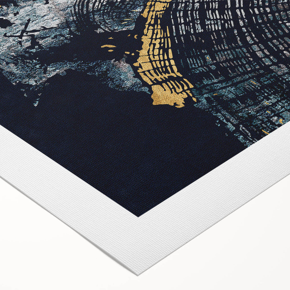 Abstract canvas art design showcasing vibrant strokes and lines in a modern color palette, perfect for contemporary home decor.
