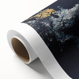 Colorful abstract strokes and lines design on rolled canvas art, showcasing vibrant hues and dynamic patterns for modern home decor.