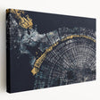 Abstract canvas wall art featuring dynamic strokes and lines in vibrant colors, showcasing a modern design perfect for contemporary decor.