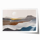 Abstract wall art print showcasing vibrant strokes and lines in bold colors, perfect for modern home decor or gallery display.