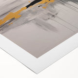 Abstract wall art design featuring vibrant strokes and lines in shades of blue, orange, and yellow on rolled canvas, ideal for modern decor.