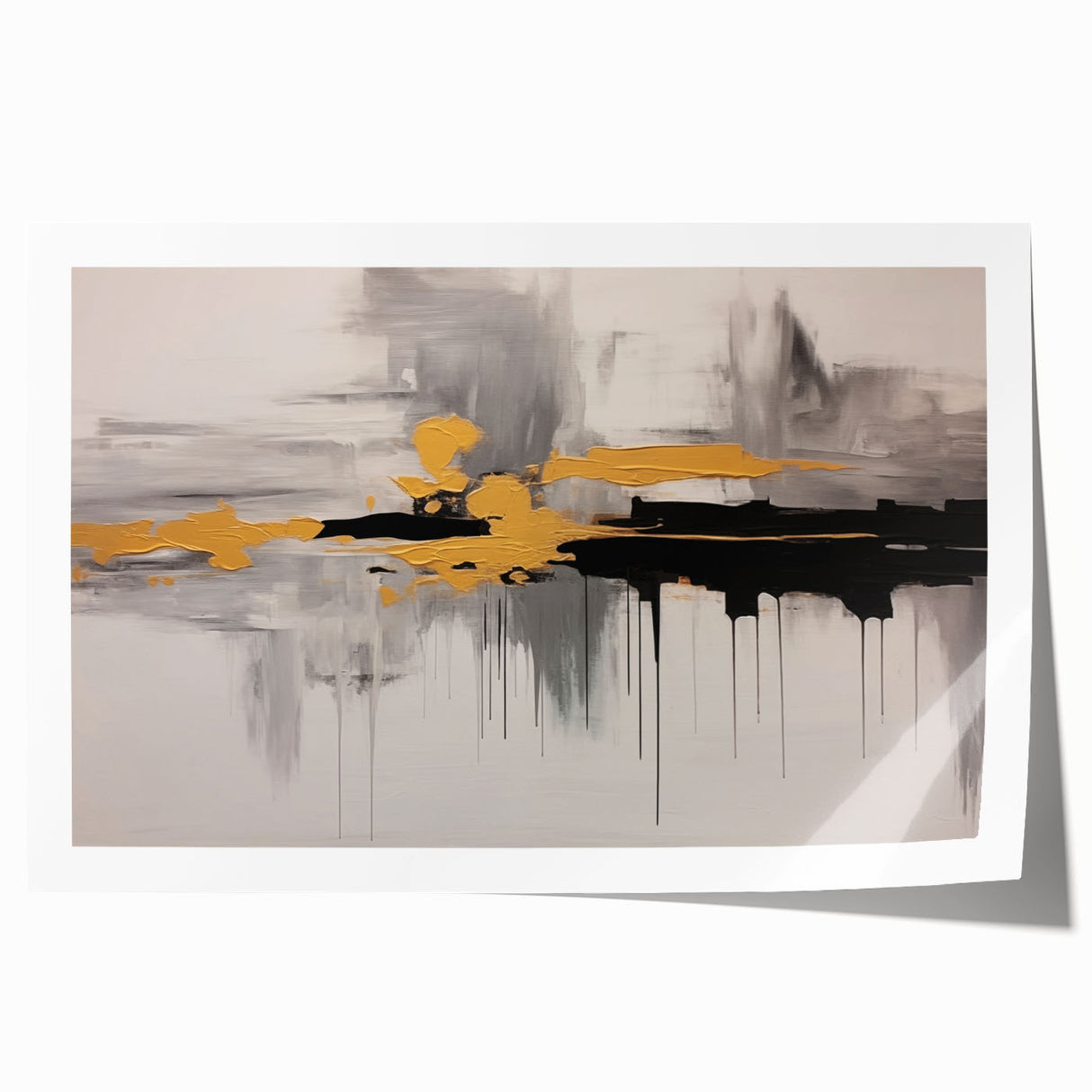 Abstract wall art print showcasing vibrant strokes and lines in an array of colors, perfect for modern home decor and artistic expression.