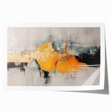 Abstract wall art print showcasing vibrant strokes and lines in bold colors, ideal for modern home decor, rolled for easy framing and display.