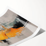 Abstract wall art print showcasing dynamic strokes and lines in vibrant colors, ideal for modern decor and enhancing artistic spaces.