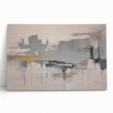 Abstract strokes and lines in vibrant colors create a modern wall art piece on stretched canvas, ideal for contemporary home decor.