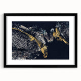 Abstract wall art featuring dynamic strokes and lines in a minimalist design, framed with a black mat, ideal for modern home decor and artistic interiors.