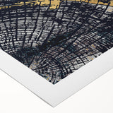 Abstract canvas art showcasing vibrant strokes and dynamic lines in an array of blue, yellow, and red hues, ideal for modern home decor and artistic expressions.