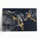 Abstract strokes and lines in vibrant colors adorn this stretched canvas wall art piece, featuring a modern design perfect for contemporary decor. Ideal for enhancing living spaces with artistic flair.