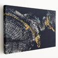 Abstract strokes and lines design on stretched canvas wall art, showcasing vibrant colors and unique patterns, ideal for modern home decor. Perfect for enhancing any living space.