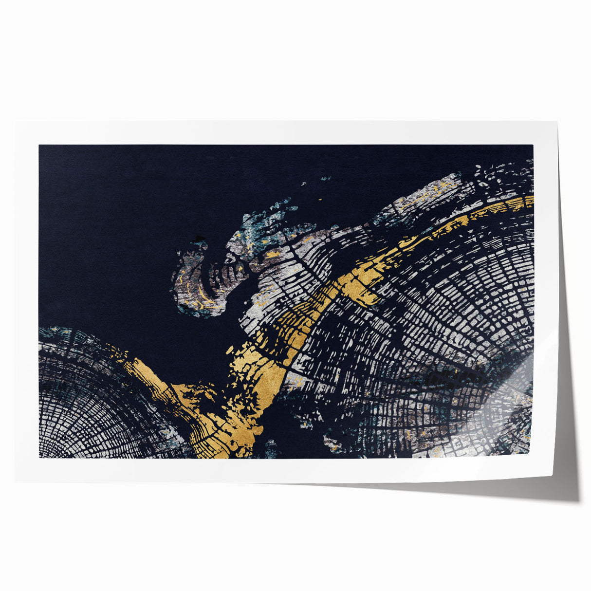 Abstract wall art print showcasing vibrant strokes and lines in a modern design, ideal for contemporary home decor. The colorful composition adds a dynamic touch to any space.