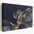 Abstract strokes and lines design on stretched canvas wall art, showcasing vibrant colors and dynamic patterns from a modern art collection, ideal for contemporary decor.