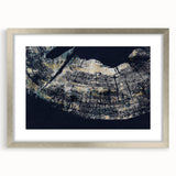 Abstract wall art featuring a collection of dynamic strokes and lines in a modern design, framed with a silver mat, perfect for contemporary home decor.