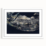 Abstract wall art featuring intricate strokes and lines in a contemporary design, framed with a white mat, showcasing a modern aesthetic perfect for home decor.