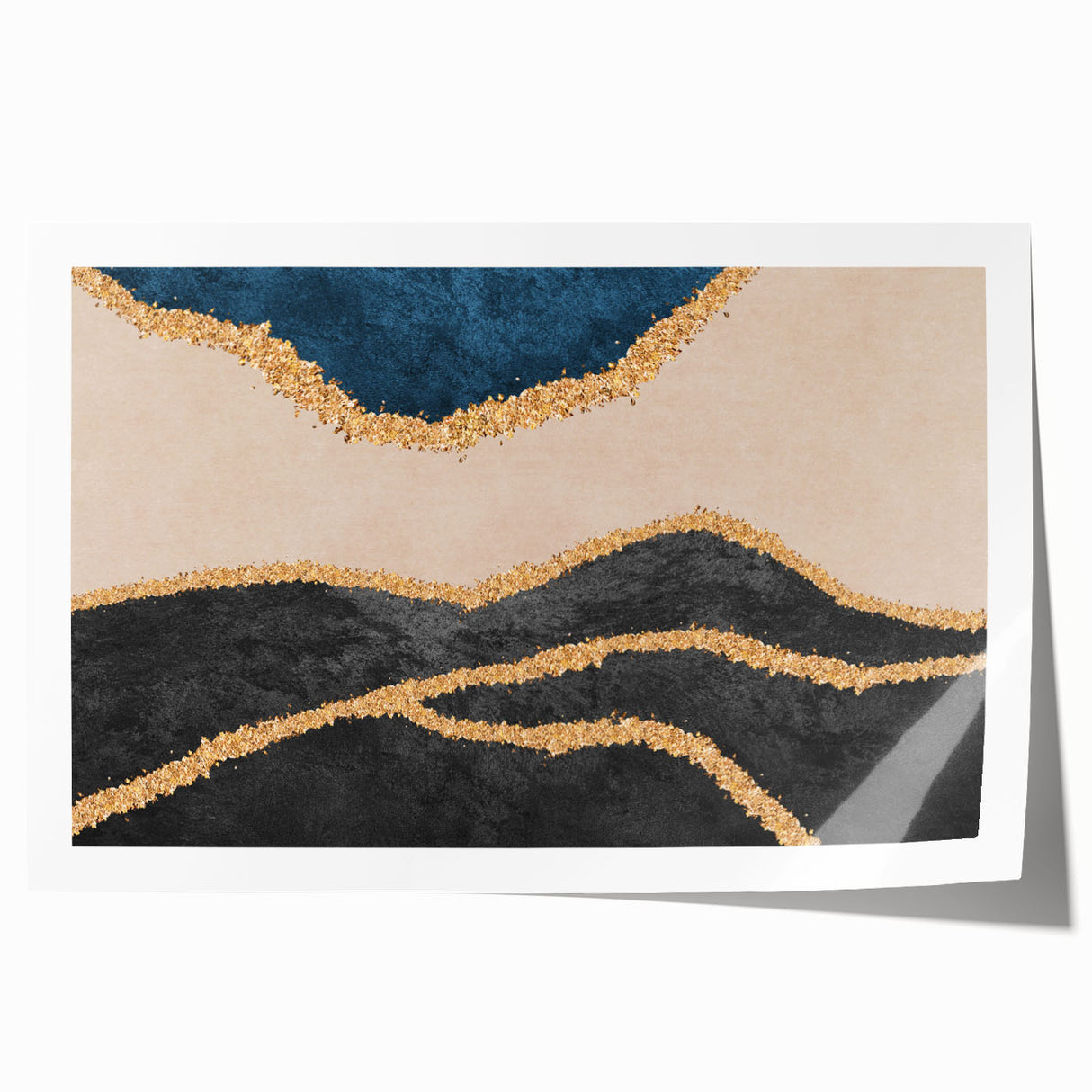 Abstract wall art print showcasing a vibrant composition of colorful strokes and lines, perfect for modern decor and artistic spaces.