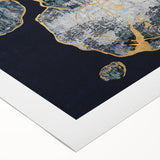 Abstract wall art design showcasing vibrant strokes and lines in bold colors, perfect for modern decor. This rolled canvas adds a dynamic touch to any space.