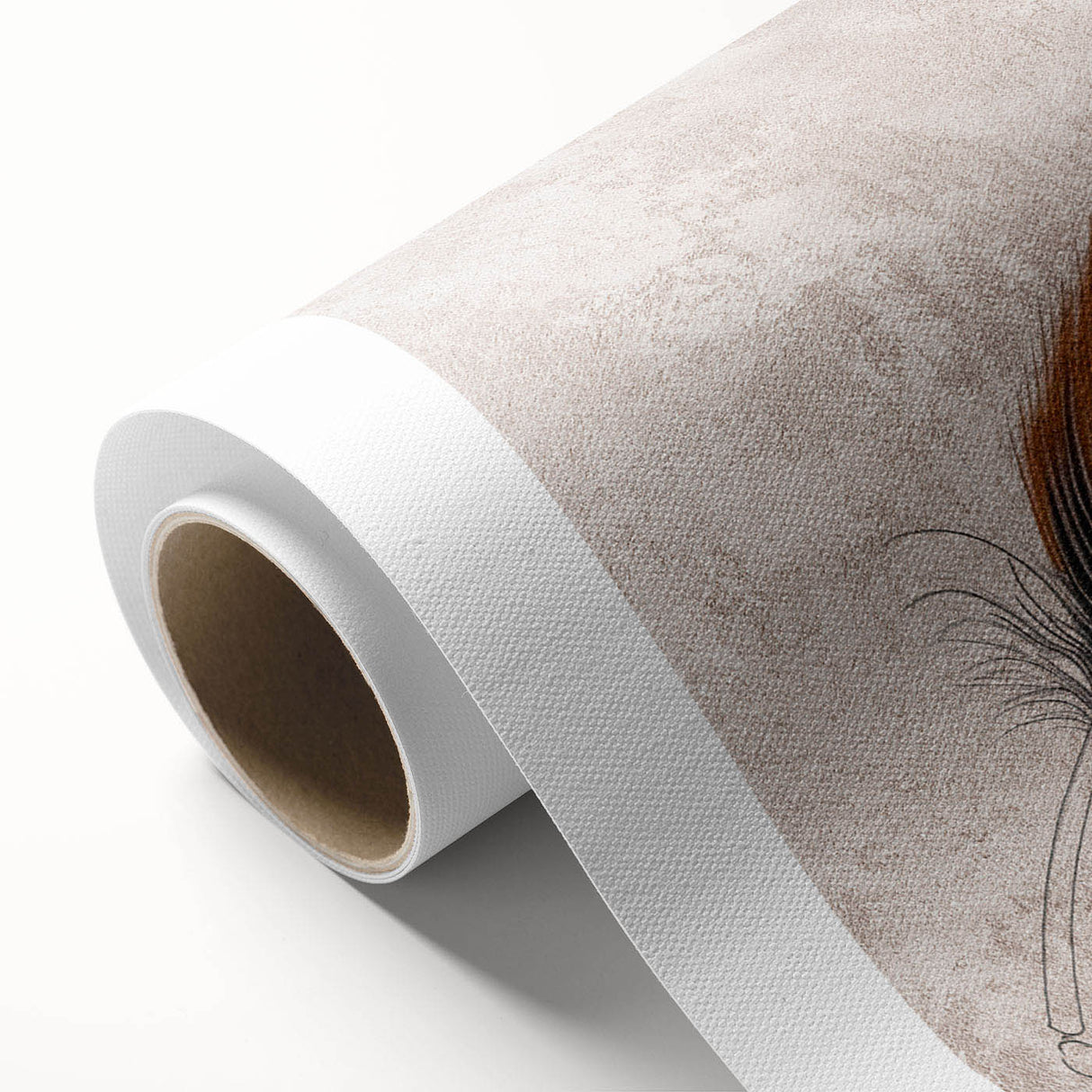 Abstract wall art design with vibrant strokes and lines in bold colors, ideal for modern decor, showcased on rolled canvas for easy framing.