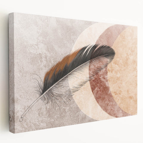 Abstract wall art showcasing vibrant strokes and lines in a modern design, printed on stretched canvas with a side view, ideal for contemporary decor.