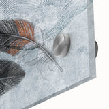 Abstract wall art design showcasing vibrant strokes and lines in a dynamic color palette of blues, yellows, and reds, perfect for modern decor.