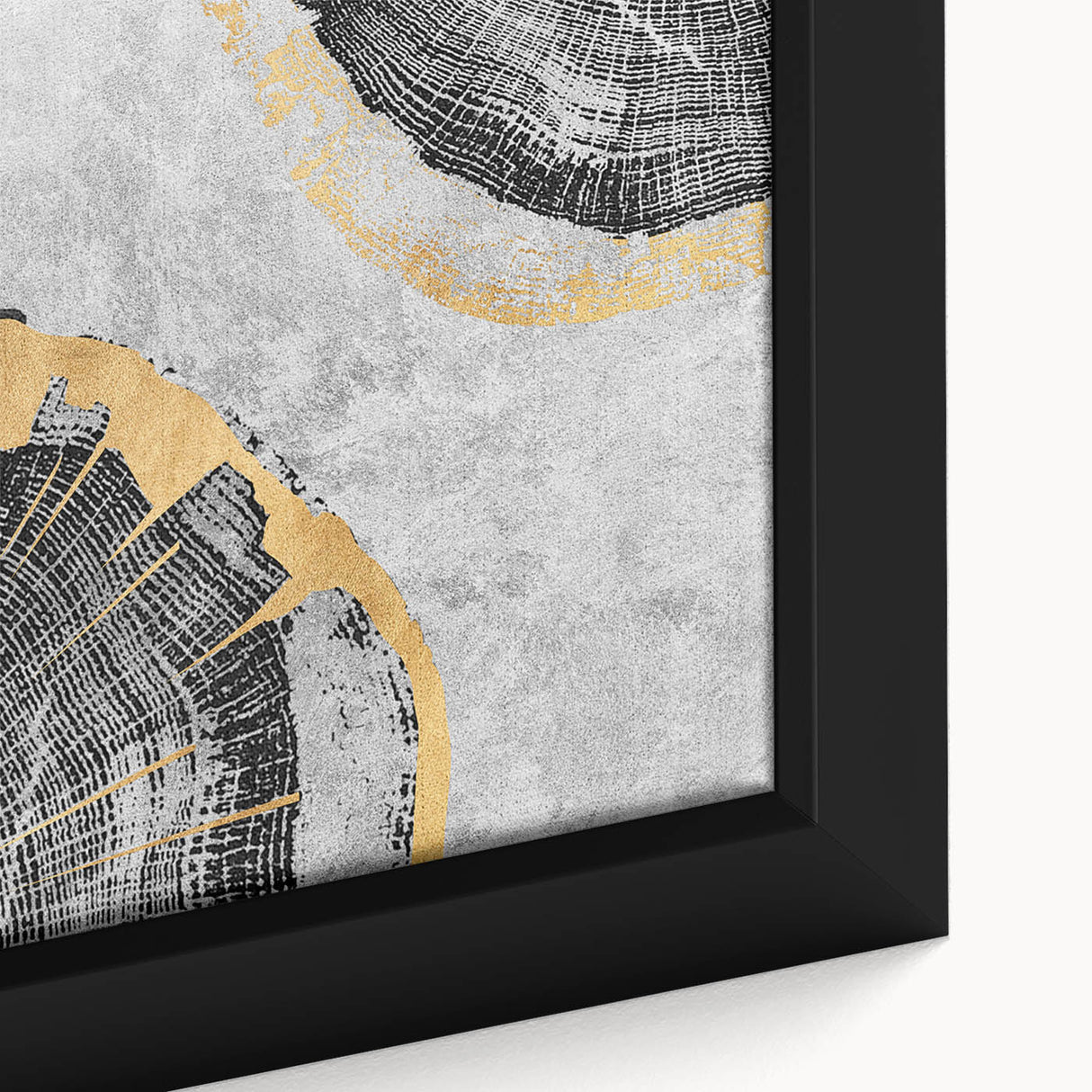 Close-up of an abstract strokes and lines design wall art piece, showcasing vibrant colors and dynamic patterns on a framed canvas.