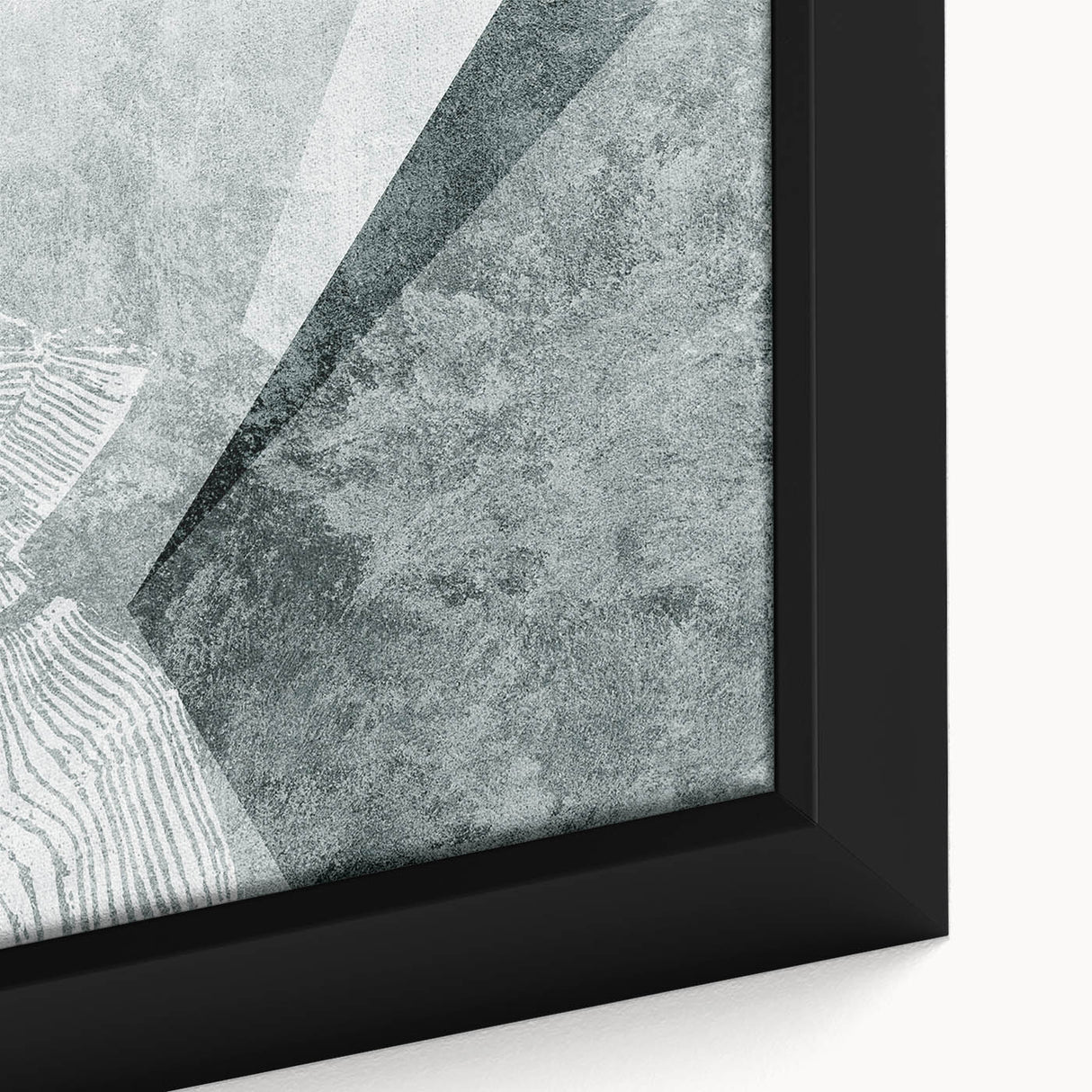Close-up of abstract strokes and lines design on framed canvas wall art, showcasing vibrant colors and dynamic patterns perfect for modern decor.