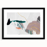 Abstract strokes and lines design in a black-framed wall art collection, featuring a modern aesthetic with a matte finish, ideal for contemporary home decor.