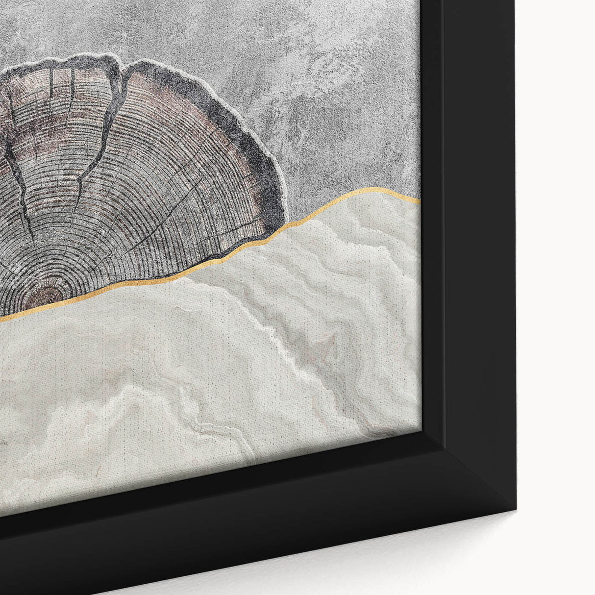 Close-up of an abstract strokes and lines design in a framed canvas wall art piece, showcasing vibrant colors and dynamic patterns for modern decor.