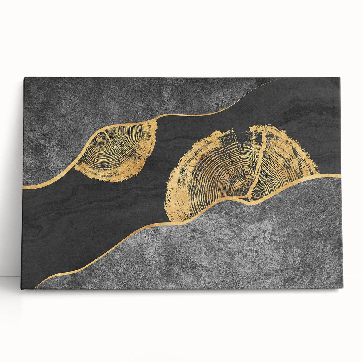 Abstract wall art featuring colorful strokes and lines on stretched canvas, showcasing a modern design with vibrant hues, perfect for contemporary decor.