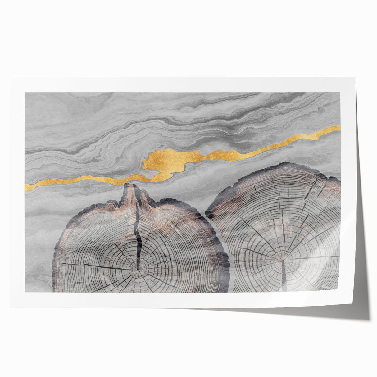 Abstract wall art print showcasing a dynamic composition of colorful strokes and lines, perfect for modern home decor or office space enhancement.