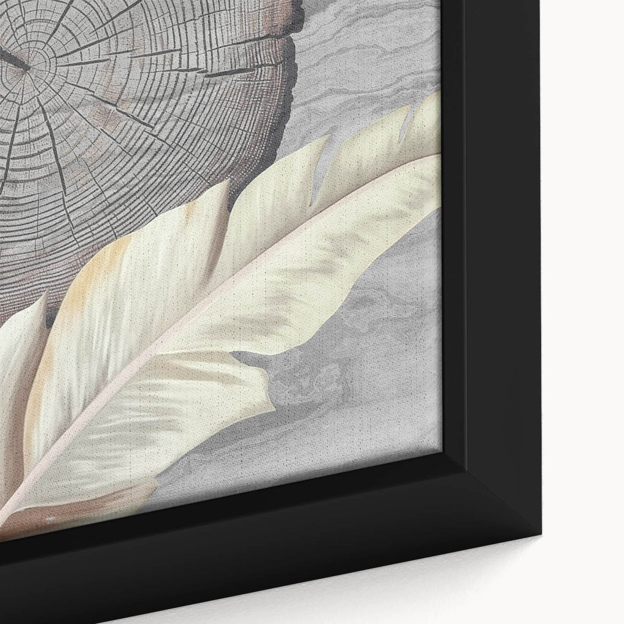 Close-up of an abstract wall art design featuring colorful strokes and lines on a framed canvas, showcasing vibrant hues and modern aesthetics.
