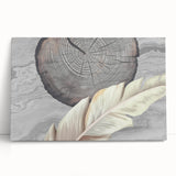 Abstract wall art with colorful strokes and lines on stretched canvas, leaning against a wall, adding a modern touch to interior decor.