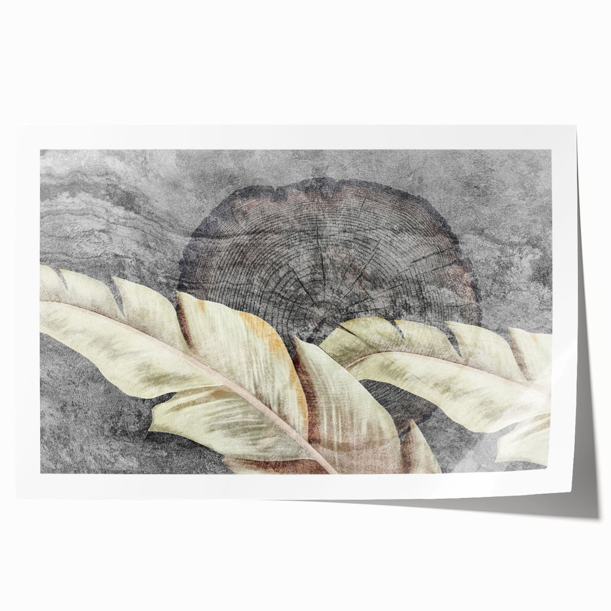 Abstract wall art print showcasing a vibrant design of colorful strokes and lines, perfect for modern decor, rolled for easy framing.