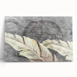 Abstract wall art featuring vibrant strokes and lines in shades of blue, orange, and gold, perfect for modern home decor.