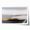 Abstract wall art print showcasing vibrant strokes and lines in shades of blue, orange, and yellow, designed for modern home decor.