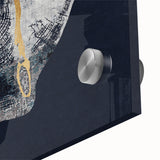 Abstract wall art design showcasing vibrant strokes and lines in a rich color palette, ideal for modern decor. The close-up highlights the texture and depth of the acrylic glass finish, enhancing any interior space. Perfect for art enthusiasts seeking a unique statement piece.