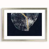 Abstract strokes and lines design framed wall art featuring a silver mat, perfect for modern home décor, adding a touch of elegance to any room.