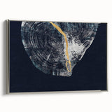 Framed canvas wall art showcasing abstract strokes and lines in a modern design, featuring a silver frame. Perfect for contemporary home decor, adding elegance to any room.