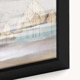 Close-up of abstract strokes and lines design in a framed canvas wall art collection, showcasing vibrant colors and unique textures. Ideal for modern home decor.