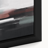 Abstract canvas wall art showcasing vibrant strokes and lines in a modern design, framed elegantly to enhance any contemporary decor.