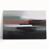 Abstract wall art print showcasing vibrant strokes and lines in bold colors, stretched on canvas, perfect for modern home decor.