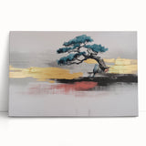 Abstract strokes and lines art print on stretched canvas, showcasing vibrant colors and dynamic shapes, perfect for modern home decor.