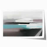 Abstract wall art print showcasing vibrant strokes and lines in a blend of blue, orange, and yellow hues, ideal for modern decor.