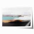 Abstract wall art print showcasing vibrant strokes and lines in shades of blue, yellow, and pink, perfect for modern decor.