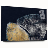 Abstract wall art design showcasing vibrant strokes and lines in a modern acrylic glass frame, perfect for contemporary home decor or office spaces.