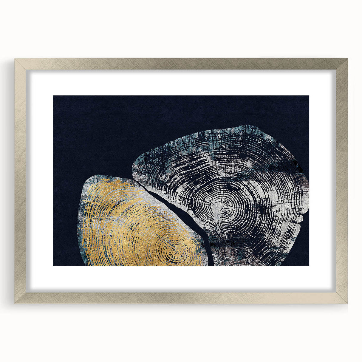 Abstract wall art featuring a silver-framed design with colorful strokes and lines, perfect for modern decor. This collection adds a vibrant touch to any living space.