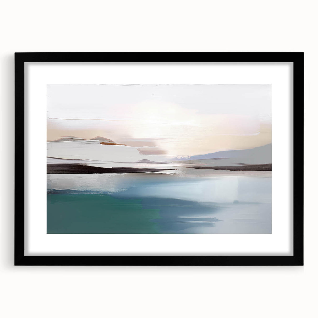 Abstract wall art design showcasing vibrant strokes and lines in a contemporary black frame, ideal for modern home decor and artistic expression.