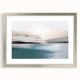 Framed abstract wall art featuring colorful strokes and lines in a modern silver frame, ideal for enhancing contemporary home decor.